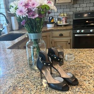 Valentino Garavani Black Heels with Studded Straps